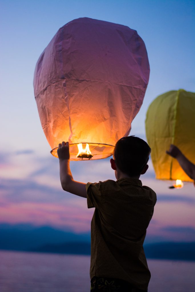 Twin Holy Day lanterns